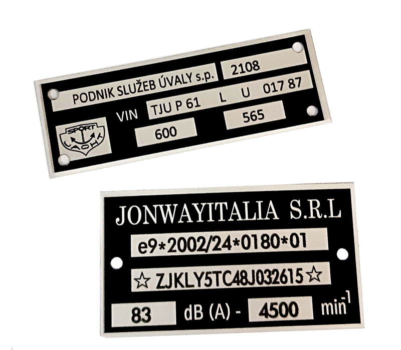 Typové štítky na karoserie 3